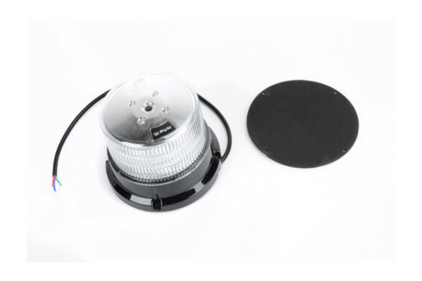 Światło ostrzegawcze SKYLED LED 132mm, R65 białe szkło (3 śrubki)