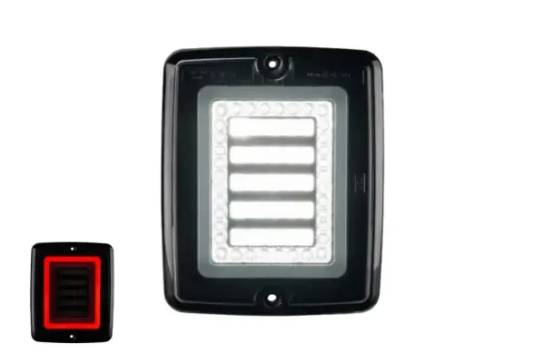 Poznaj Ledson Breeze X1 – nowoczesne lampy tylne LED do ciężarówek, busów i vanów. Ultralekka konstrukcja 28 mm, homologacja ECE R148, wersje z kloszem smoked.