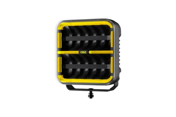 Reflektor dalekosiężny czarny OZZ SQR 9″+ ostrzegawcze