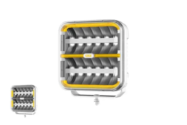 Reflektor dalekosiężny biały OZZ SQR 9″+ ostrzegawcze
