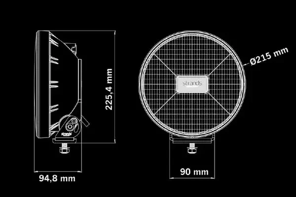 Lampa dalekosiężna LED w stylu old school – legalna na drodze, wysoka jakość, 3-letnia gwarancja, KapTruck