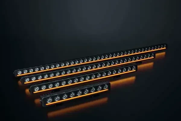 smukly led bar nuuk d-line 20", 30", 40",10" z bialym i bursztynowym swiatlem pozycyjnym
