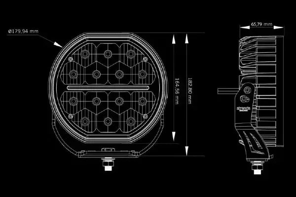Reflektor 7 cali BIG ENERGY – obudowa aluminiowa czarna