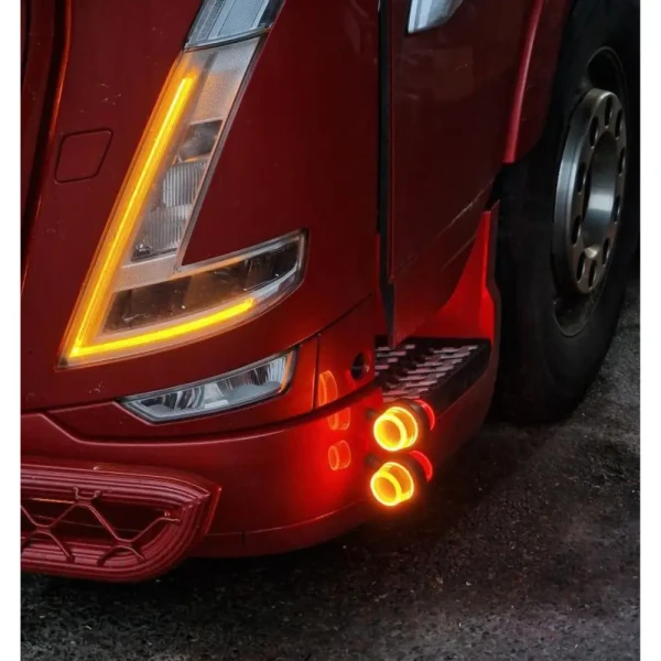 Lampa pozycyjna LED pomarańczowa Ledson Halo widok bok