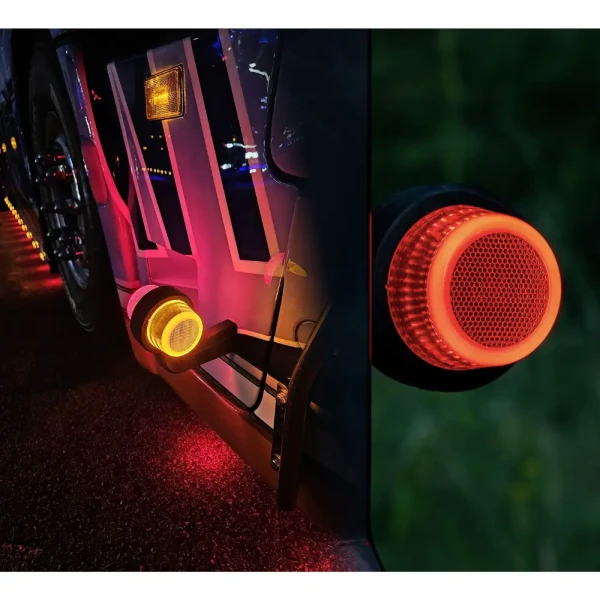 Detal klosza i efektu halo w lampie obrysowej LED Halo Ledson