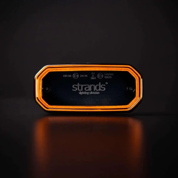 FOR9T Scale amber side marker – bursztynowa lampa obrysowa LED z ciemną soczewką