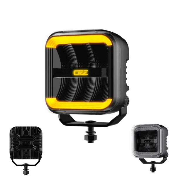 Lampa robocza OZZ SQR 5 LED Flood 4500 lm światło białe i pomarańczowe