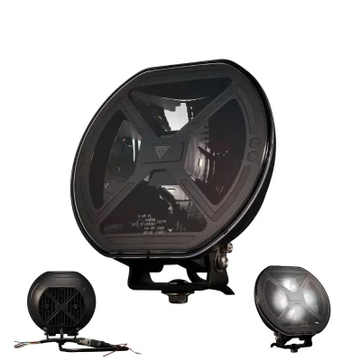 Lampa drogowa LED TT.11160 Mr X 9" z białym i żółtym światłem pozycyjnym