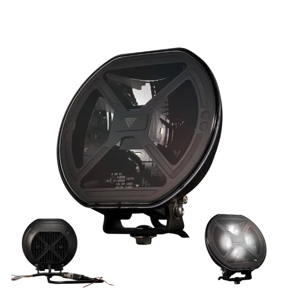 Lampa drogowa LED TT.11160 Mr X 9" z białym i żółtym światłem pozycyjnym