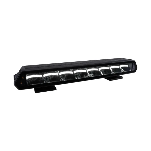 Lampa LED Ledson Epix14+ Prime 14″ widziana z boku – niski profil obudowy, białe tło, biala pozycja