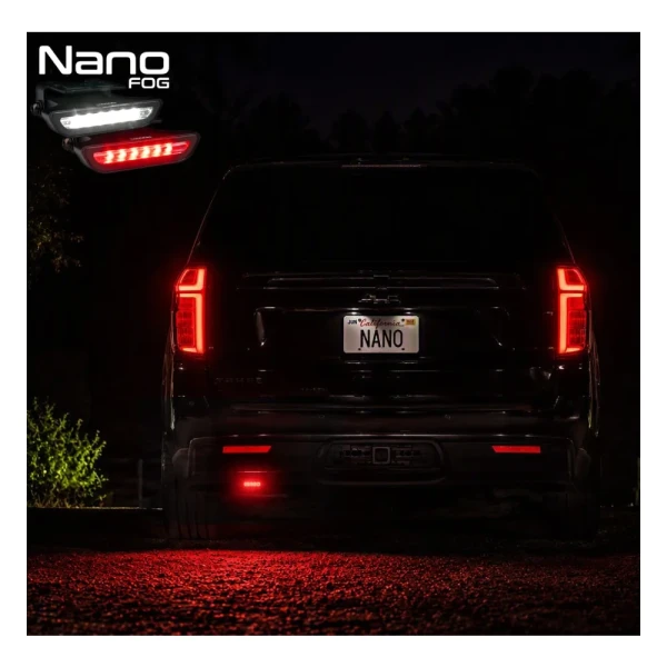 Ledson Nano Fog – tylne światło przeciwmgielne LED świecące na czerwono.