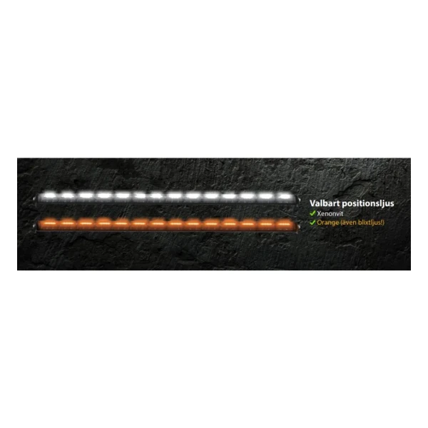 LEDSON Phoenix+ 20" – dwa kolory światła pozycyjnego do wyboru: białe (xenon) lub żółtopomarańczowe