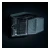 850458-studio-off: Lampa obrysowa STRANDS IZE LED Silver Arrow Double Burner Duo z przezroczystym kloszem – widok z boku, lampa wyłączona
